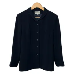 HANAE MORI(ハナエモリ) ジャケット サイズ40 M レディース美品  - ダークネイビー 長袖/肩パッド/秋/冬のサムネイル