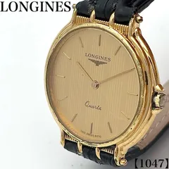 稼働品 Working item ロンジン LONGINES 腕時計 メンズ Men クォーツ Quartz 150周年記念 150 SWISS 0070 ヴィンテージ ウォッチ ゴールド 文字盤 ストライプ ドレスウォッチ 1047のサムネイル