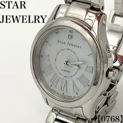 稼働品 Working item スタージュエリー STAR JEWELRY 腕時計 レディース Ladies クォーツ Quartz H335-S120205 電波ソーラー ラジオスター RADIO STAR シルバー 0768のサムネイル