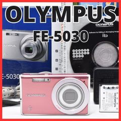 動作確認済み Olympus FE-5030 スマホ転送 6点セット ピンク 美品✨️OLYMPUS FE-5050 デジタルカメラ 桜 ピンク 動作良好