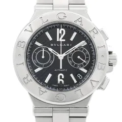BVLGARI ブルガリ ディアゴノ クロノグラフ DG40SCH デイト 黒 ブラック SS ステンレス メンズ 自動巻き【6ヶ月保証】【腕時計】【中古】のサムネイル