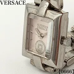 稼働品 Working item アルフレッド ヴェルサーチ ALFREDO VERSACE 腕時計 レディース クォーツ Quartz V802S スクエア シルバー 文字盤 ホワイト 白 シルバー メタル バンド アナログ 0666のサムネイル