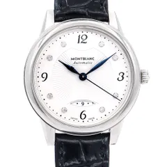 MONTBLANC モンブラン ボエム 7312 ダイヤモンド 8Pダイヤ 裏スケ 30m防水 デイト シルバー SS ステンレス 純正尾錠 レディース 自動巻き【6ヶ月保証】【腕時計】【中古】のサムネイル