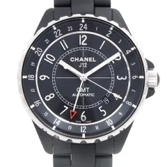 CHANEL シャネル J12 GMT H3101 41mm 100ｍ防水 デイト 黒 ブラック CE セラミック SS ステンレス メンズ 自動巻き【6ヶ月保証】【腕時計】【中古】のサムネイル