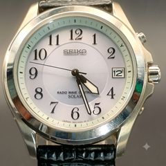 SEIKO 7B22-0AZ0 ソーラー デイト レザーベルト - メルカリ