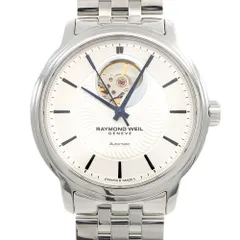 RAYMOND WEIL レイモンドウェイル マエストロ 2227 50m防水 裏スケ シルバー SS ステンレス メンズ 自動巻き【6ヶ月保証】【腕時計】【中古】のサムネイル