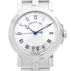 Breguet ブレゲ マリーンII ラージデイト 5817ST 5817ST/12/SV0 裏スケ シルバー ギョーシェ SS ステンレス メンズ 自動巻き【6ヶ月保証】【腕時計】【中古】のサムネイル