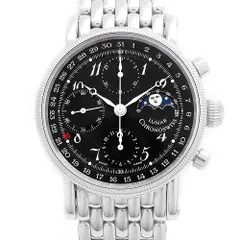 CHRONOSWISS クロノスイス ルナ CH7523 クロノグラフ ムーンフェイズ デイト スモールセコンド 裏スケ 黒 ブラック ギョーシェ SS ステンレス メンズ 自動巻き【6ヶ月保証】【腕時計】【中古】のサムネイル