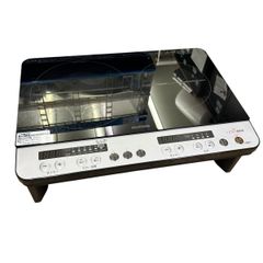 2口IHクッキングヒーター 据置き型 アイリスオーヤマ IHK-W12SP-B 