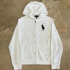 POLO RALPH LAUREN ビックポニーホワイトパーカー M Y2K 白 - メルカリ