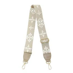 russet ラシット アレンジショルダーベルト Monogram ストラップ 幅広 モノグラム 総柄 レザー メタルパーツ ベージュ 日本製 ブランド ファッション アイテム 小物【レディース】【中古】のサムネイル