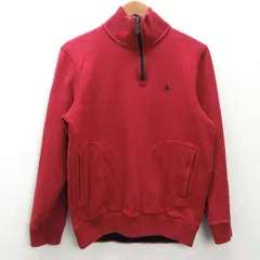 K■ポールスチュアート/Paul Stuart ハーフジップ スウェットシャツ トレーナー【M】赤/MENS■28【中古】のサムネイル