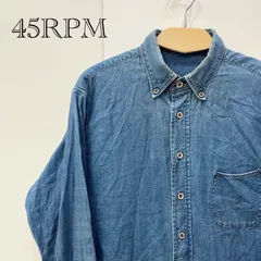 45RPM フォーティファイブアールピーエム デニム シャツ ブルー 青 コットン 綿 日本製 長袖 _208のサムネイル