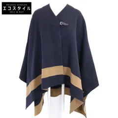 HERMES　エルメス　【美品】前ベルト カシミヤ100％ ポンチョ/ケープ　38のサムネイル