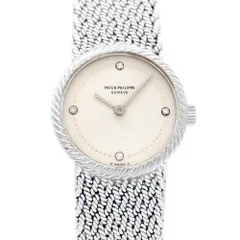PATEK PHILIPPE パテック フィリップ 4512 ダイヤモンド 4Pダイヤ アイボリー K18WG ホワイトゴールド レディース 手巻き【6ヶ月保証】【腕時計】【中古】のサムネイル