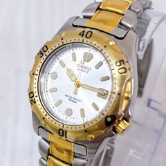希少美品】CASIO カジキ 30BAR 白文字盤 正常稼働 - メルカリ