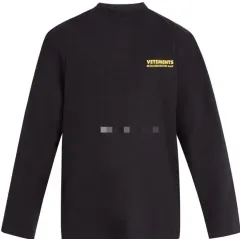 18 VETEMENTS ヴェトモン ネオン蛍光 ブラック ロゴ 長袖のサムネイル