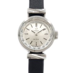 OMEGA DeVille Cut Glass 511.285 Cal.485 17 Jewels Silver SS Stainless Ladies' Hand-wound Antique Vintage De Ville Watch [Pre-owned]