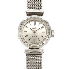 OMEGA DeVille Cut Glass 511.286 Cal.485 17 Jewels Silver SS Stainless Ladies' Hand-wound De Ville Antique Vintage Watch [Pre-owned]