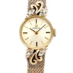 オメガ 1968年 18金無垢 デビル カットガラス レディース OH済 手巻
