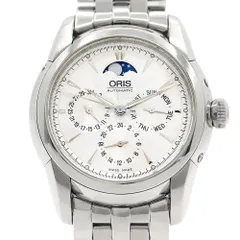 ORIS オリス アートリエ コンプリケーション 7546A ムーンフェイズ デイデイト デュアルタイム 裏スケ 30m防水 シルバー SS ステンレス メンズ 自動巻き【6ヶ月保証】【腕時計】【中古】のサムネイル