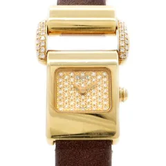 電池交換済 PIAGET ピアジェ ミスプロトコール ダイヤ文字盤 P10102 純正ダイヤモンド K18YG イエローゴールド 金無垢 純正ベルト 純正K18YG尾錠 レディース クォーツ【6ヶ月保証】【腕時計】【中古】のサムネイル
