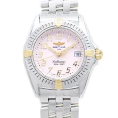 電池交換済 BREITLING ブライトリング カリスティーノ B52345 デイト 100m防水 ピンク YGP イエローゴールド SS ステンレス コンビ レディース クォーツ【6ヶ月保証】【腕時計】【中古】のサムネイル