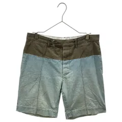 sacai(サカイ) 2013SS Cotton Chino Cloth Paneled Chambray Shorts コットン チノクロス 切替 シャンブレー ショーツ ハーフパンツ 13-00403M 2 ライトインディゴ×カーキのサムネイル