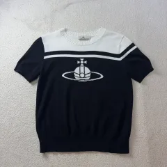 W 95 Vivienne Westwood ヴィヴィアン・ウエストウッド ビックロゴ 半袖 ニット #44のサムネイル