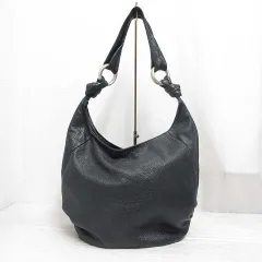 ルポ LUPO レザー ワンショルダー バッグ ブラック 黒のサムネイル