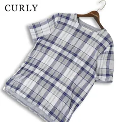 CURLY カーリー 春夏★ 半袖 チェック Tシャツ カットソー 日本製 Sz.3 メンズのサムネイル