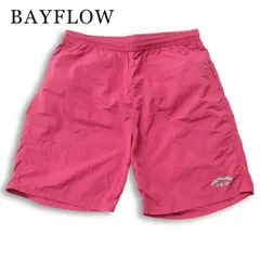 23SS★ BAYFLOW ベイフロー 春夏★ ナイロン 刺繍 メッシュ イージー ショート パンツ Sz.3 メンズのサムネイル