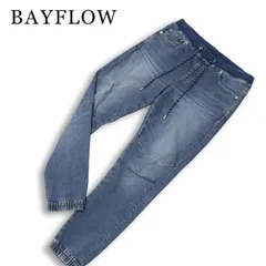 23SS★ BAYFLOW ベイフロー USED加工★ デニム ストレッチ イージー ジョガー パンツ ジーンズ Sz.4 メンズのサムネイル