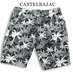 CASTELBAJAC カステルバジャック 春夏★ パームツリー 総柄 ショート パンツ Sz.50　メンズ 大きいサイズのサムネイル