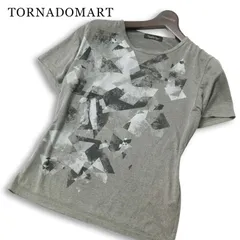 TORNADOMART トルネードマート 春夏★ 半袖 プリント スリム Tシャツ カットソー Sz.S～M位 メンズ グレーのサムネイル