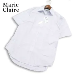 【新品 未使用】 Marie Claire homme マリクレール オム 春夏 COOL BIZ★ 半袖 形態安定 総柄 シャツ Sz.41 メンズのサムネイル