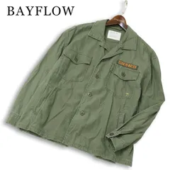 BAYFLOW ベイフロー 通年★ ワッペン 刺繍 長袖 ミリタリー シャツ ジャケット Sz.2 メンズのサムネイル