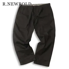 R.NEWBOLD ポールスミス 春夏★ コットン パラフィンコーティング アンクル パンツ 大きいサイズ Sz.XL メンズ 黒のサムネイル