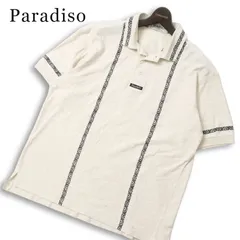 Paradiso パラディーゾ ゴルフ 春夏★ 半袖 ライン デザイン ポロシャツ 日本製 Sz.L メンズのサムネイル