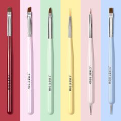 Gel nail brush set, nail brush set, builder glue brush, nail brush set, nail art line brush, Modelones nail dot pen and other nail art design pen painting tools.