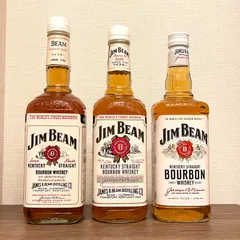 ジムビーム ラベル違い 3本セット 旧ラベル 現行ラベル Jim Beam バーボンのサムネイル