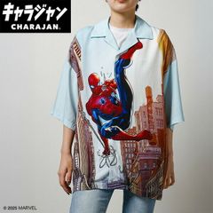 캐릭터 장 Marvel 마블 스파이더 맨 마이 히어로 알로하 셔츠 (LL)