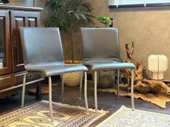 ①リーンロゼ ligne roset ブラック レザーチェア 2脚セット YZ - メルカリ