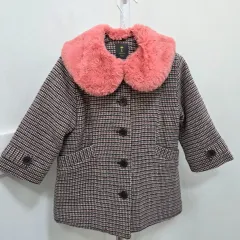 Moimoln 110 ピンク ファー キルティング コートのサムネイル