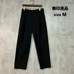 無印良品 ムジルシリョウヒン M 撥水ストレッチチノタックパンツ 撥水 ストレッチ チノパン タックパンツ ボトムス ズボン カジュアル テーパード ブラック 黒 ポリエステル BEH10A2S 330736-376 21-09 ★ ■■のサムネイル
