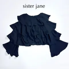 kS11 Sister Jane フリルティアードブラウス トップス シャツ 長袖 スリーブ ブラック 黒 シスタージェーンのサムネイル