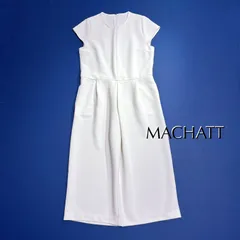 kS14 MACHATT オールインワン ワイドパンツ つなぎ セットアップ 半袖 ポケットあり パンツ アイボリー マチャットのサムネイル