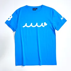 kS26 muta MARINE クルーネック Tシャツ ロゴ 袖 マーク いかり 碇 バックプリント 半袖 ブルー 青 S ムータマリンのサムネイル
