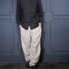 00's USA VINTAGE GAP relaxed TUCK DESIGN LINEN 100% WIDE SLACKS PANTS/00年代アメリカ古着オールドギャップタックデザインリネン100%ワイドスラックスパンツのサムネイル