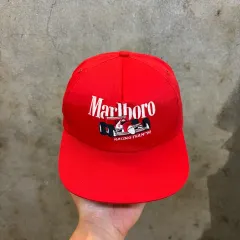 90s USA ヴィンテージ マルボロ レーシング ベースボールキャップ スナップバック 帽子のサムネイル